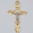 Gold over Silver Tutone Crucifix with 24-inch Chain