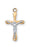 Gold over Silver Tutone Crucifix with 16-inch Chain