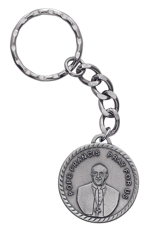 Pewter Pope Francis Key Ring