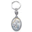 Sterling Silver Key Chain with Holy Family Bust