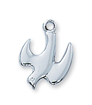 Sterling Silver Holy Spirit 18Sr Necklace Set-inch