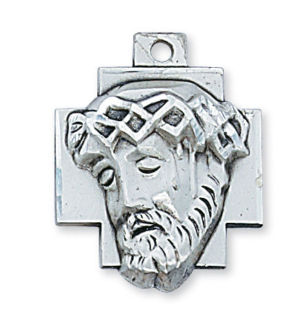 Sterling Silver Ecce Homo with 24-inch Chain
