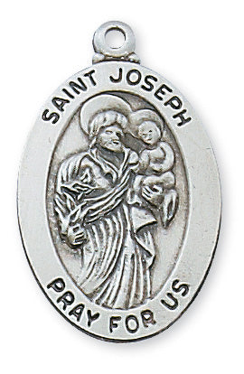 Sterling Silver Saint Joseph with 20-inch Chain