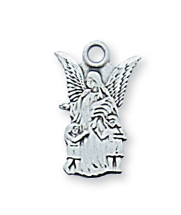 Sterling Silver Guardian Angel with 16-inch Chain
