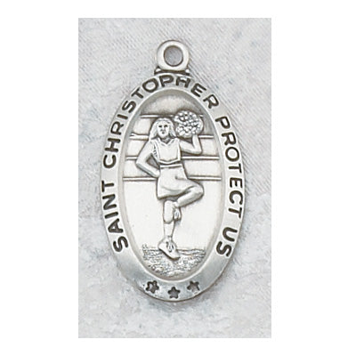 Sterling Silver Cheerleader Md Necklace Set