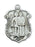 Sterling Silver Med Saint Mich with 20-inch Chain