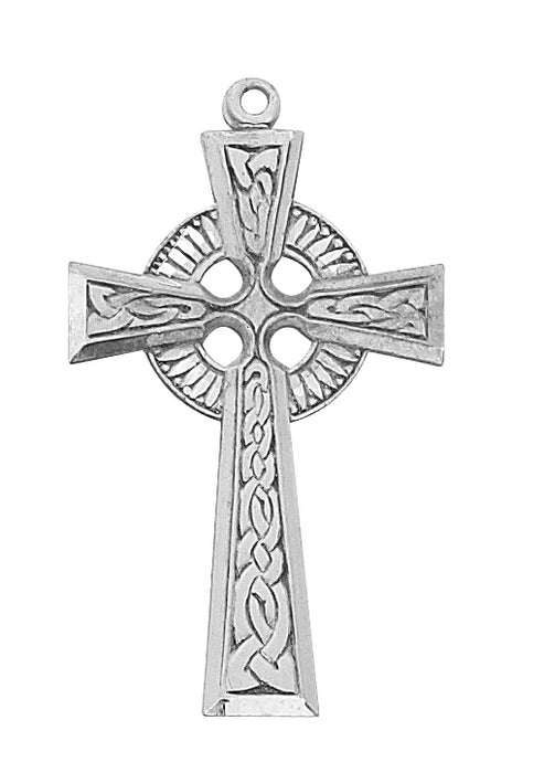 Sterling Silver Celtic Cross with 24-inch Chain