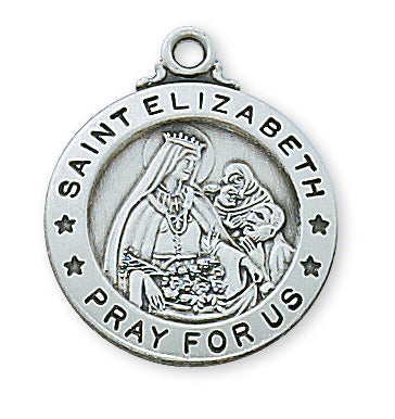 Sterling Silver Medal of Saint Elizabeth - Engravable