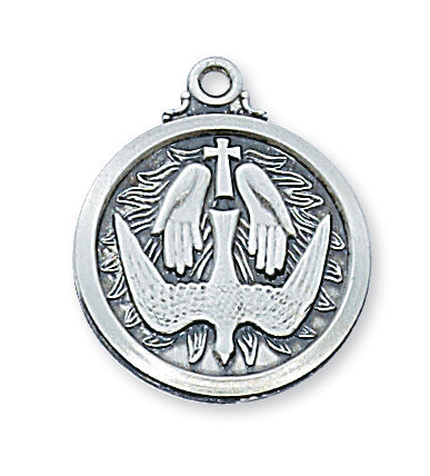 Sterling Silver Holy Spirit 20Chain and Box-inch - Engravable