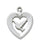 Sterling Silver Heart with Dove, with 18-inch Chain