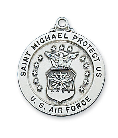 Sterling Silver Air Force Serv Md 24 Ch-inch