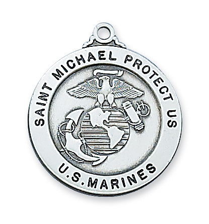 Sterling Silver Marine Service Md with 24-inch Chain