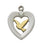 Sterling Silver Tutone Heart with Dove 18-inchCh&B