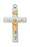 Sterling Silver Tutone Crucifix with 18-inch Chain