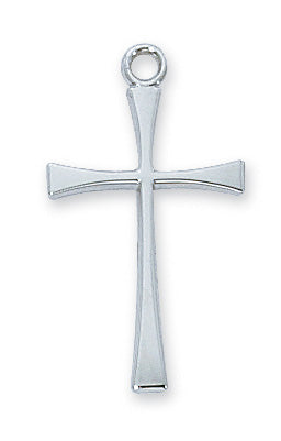 Sterling Silver Cross 18-inch Chain And Box-inch