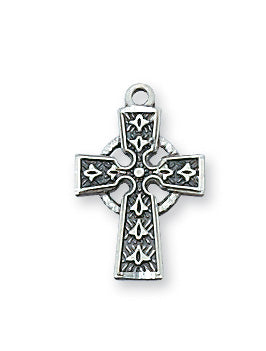Sterling Silver Celtic Cross with 16-inch Chain