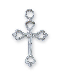 Sterling Silver Small Eng Cross 16 Chain-inch