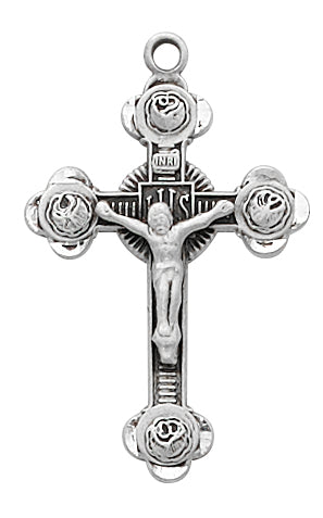 Sterling Silver Crucifix 18-inch Chain and Box-inch