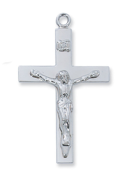 Sterling Silver Lords Prayr Crucifix, 24-inch chain &Bx-inch