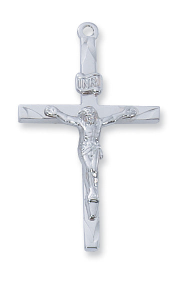 Sterling Silver Crucifix 24 Chain& Box-inch