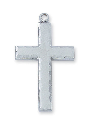 Sterling Silver Eng Cross with 24-inch Chain