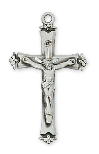 Sterling Silver Crucifix with 18-inch Chain and Box-inch