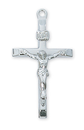 Sterling Silver Crucifix 20 Chain and Box-inch