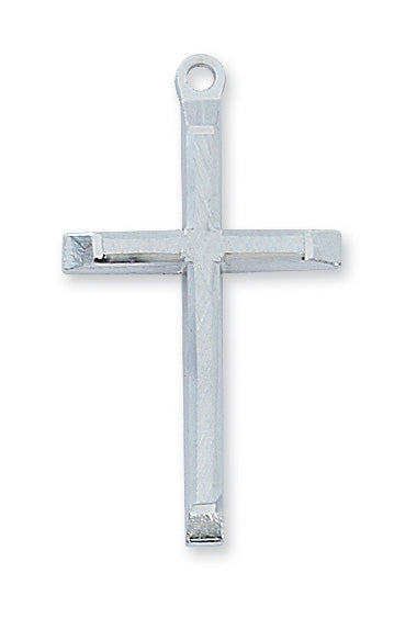 Sterling Silver Cross 24 Chain and Box-inch