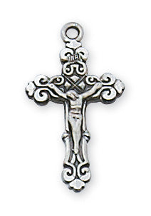 Sterling Silver Crucifix with 16Chain &Box-inch
