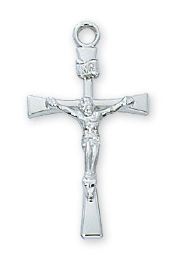 Sterling Silver Crucifix 18-inch Chain and Box-inch
