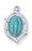 Sterling Silver Miraculous Blue Medal with 16-inch Chain