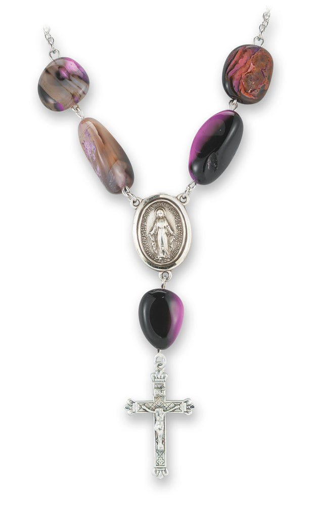 Rose Agate Natural Stone Necklace