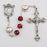6MM Red Speckled Glass Rosary