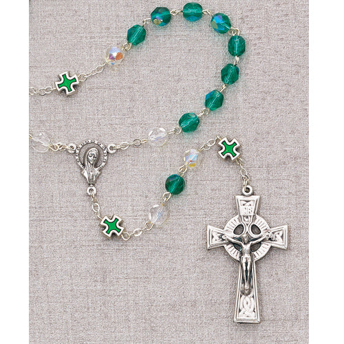 6MM Green Irish Rosary