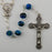 6MM Blue Swirl Rosary
