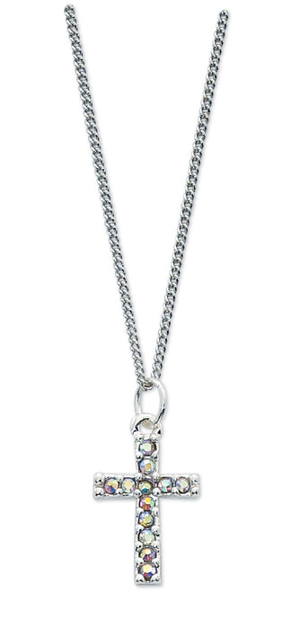 Crystal Cross With 16-inch Chain