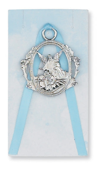 Guardian Angel Crib Medal Blue