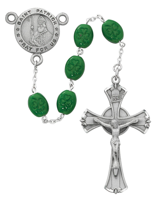 7MM Green/Blk Saint Patrick Rosary