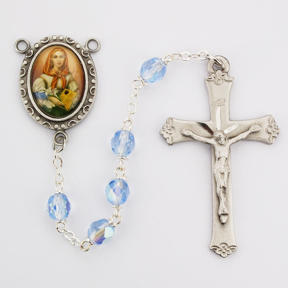 St Dymphna Rosary - Engravable
