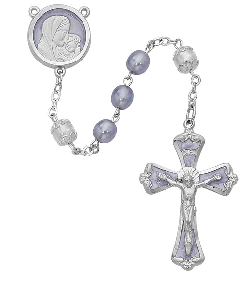 7MM Lavender Pearl Rosary