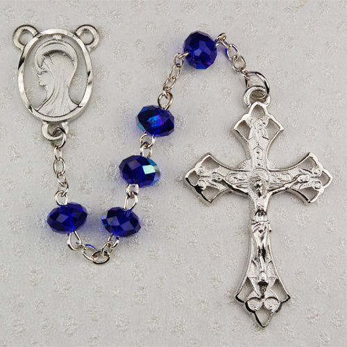 8MM Dark Blue Rosary