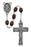 Brown Wood Trinity Rosary