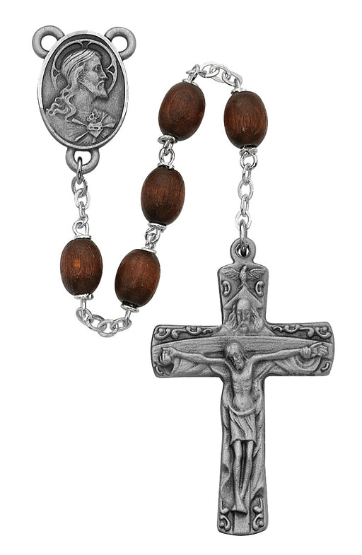 Brown Wood Trinity Rosary