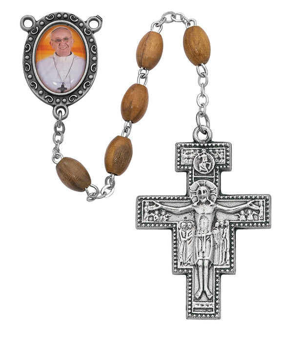 Pewt Olive Wood Pope Francis R