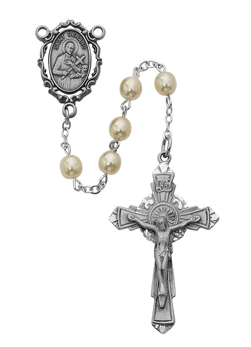 6MM Pearl Saint Gerard Rosary