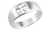 Sterling Silver Pierced Cross -inchFaith-inch Ring Size 6
