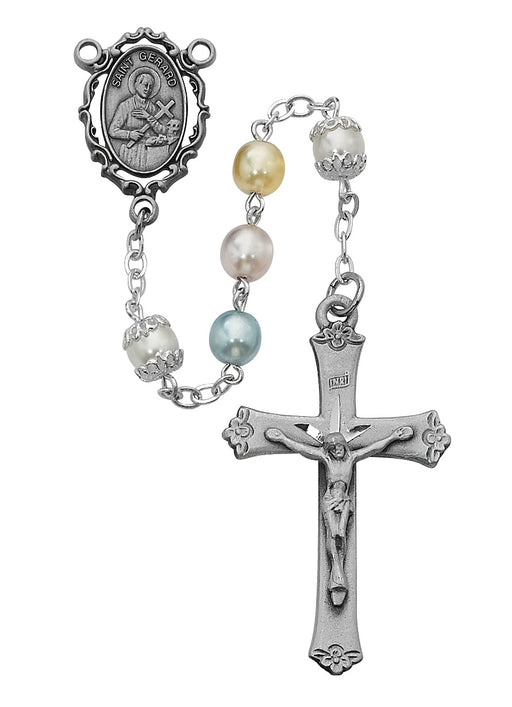 6MM Multi Pearl Saint Gerard Rosary