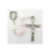 7MM Pink/Wht Pearl Rosary