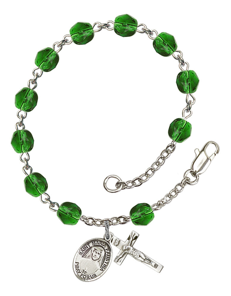 St. Maria Faustina Rosary Bracelet