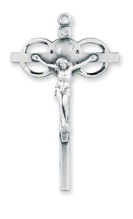 2 1/16-inch Sterling Silver Wedding Crucifix with 24-inch Chain